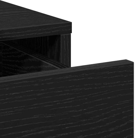 vidaXL Dressing Table 3 pcs Black 40 x 41 x 135 cm Engineered wood
