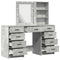 vidaXL Dressing Table 3 pcs Grey 40 x 41 x 135 cm Engineered wood