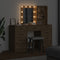 vidaXL Dressing Table 3 pcs Brown 40 x 41 x 135 cm Engineered wood