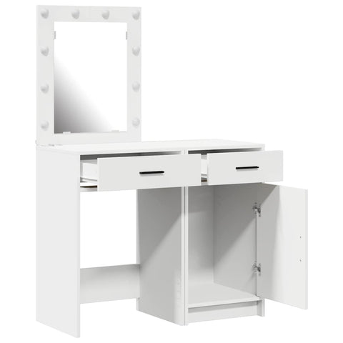 vidaXL Dressing Table 2 pcs White 50 x 41 x 135 cm Engineered wood