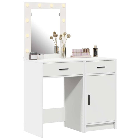 vidaXL Dressing Table 2 pcs White 50 x 41 x 135 cm Engineered wood