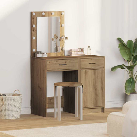 vidaXL Dressing Table 2 pcs Brown 50 x 41 x 135 cm Engineered wood