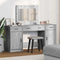 vidaXL Dressing Table 3 pcs Grey 40 x 41 x 75 cm Engineered wood