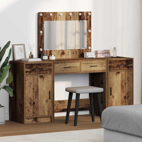 vidaXL Dressing Table 3 pcs Brown 40 x 41 x 75 cm Engineered wood