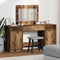 vidaXL Dressing Table 3 pcs Brown 40 x 41 x 75 cm Engineered wood