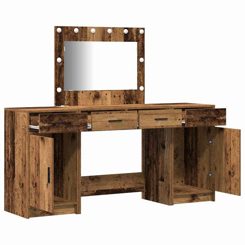 vidaXL Dressing Table 3 pcs Brown 40 x 41 x 75 cm Engineered wood