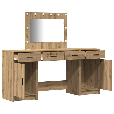 vidaXL Dressing Table 3 pcs Brown 40 x 41 x 75 cm Engineered wood
