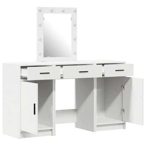 vidaXL Dressing Table with Door White 50 x 41 x 135 cm Engineered Wood
