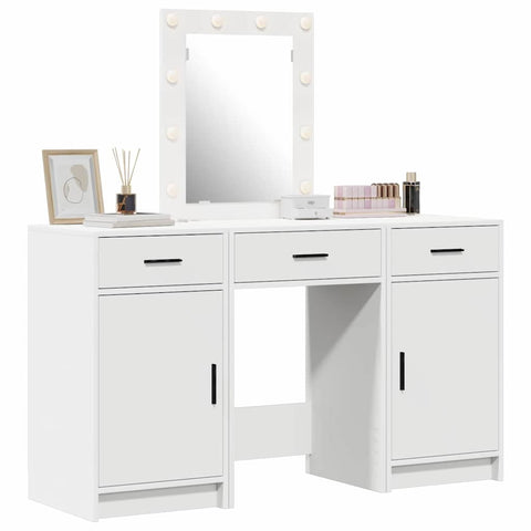 vidaXL Dressing Table with Door White 50 x 41 x 135 cm Engineered Wood