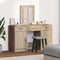 vidaXL Dressing Table with Door Brown 50 x 41 x 135 cm Engineered wood