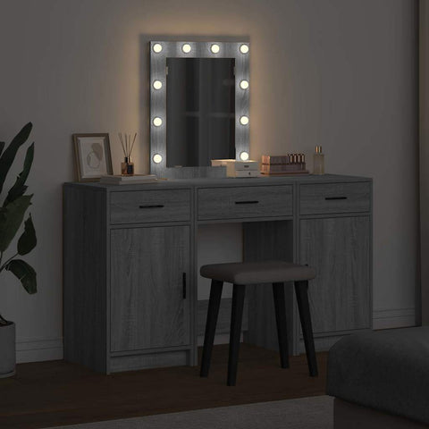 vidaXL Dressing Table with Door Grey 50 x 41 x 135 cm Engineered wood