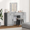 vidaXL Dressing Table with Door Grey 50 x 41 x 135 cm Engineered wood