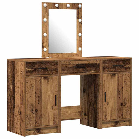vidaXL Dressing Table with Door Brown 50 x 41 x 135 cm Engineered wood