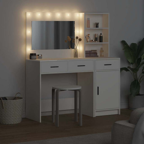vidaXL Dressing Table 2 pcs White 78.5 x 41 x 135 cm Engineered wood