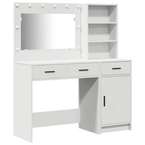 vidaXL Dressing Table 2 pcs White 78.5 x 41 x 135 cm Engineered wood