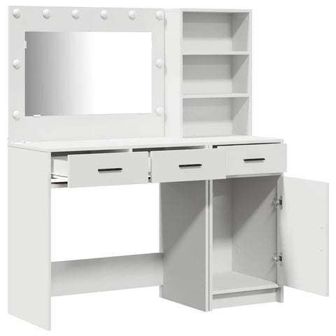 vidaXL Dressing Table 2 pcs White 78.5 x 41 x 135 cm Engineered wood