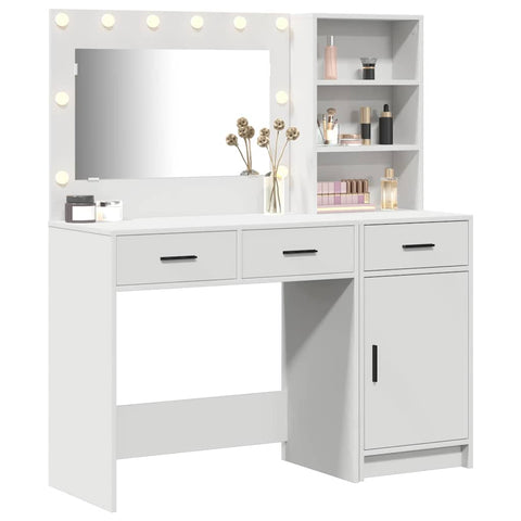 vidaXL Dressing Table 2 pcs White 78.5 x 41 x 135 cm Engineered wood