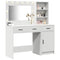 vidaXL Dressing Table 2 pcs White 78.5 x 41 x 135 cm Engineered wood