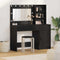 vidaXL Dressing Table 2 pcs Black 78.5 x 41 x 135 cm Engineered wood