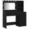 vidaXL Dressing Table 2 pcs Black 78.5 x 41 x 135 cm Engineered wood