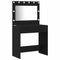 vidaXL Dressing Table 2 pcs Black 78.5 x 41 x 135 cm Engineered wood