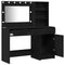 vidaXL Dressing Table 2 pcs Black 78.5 x 41 x 135 cm Engineered wood