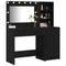 vidaXL Dressing Table 2 pcs Black 78.5 x 41 x 135 cm Engineered wood