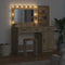 vidaXL Dressing Table 2 pcs Brown 78.5 x 41 x 135 cm Engineered wood
