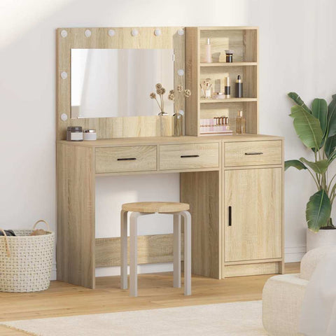 vidaXL Dressing Table 2 pcs Brown 78.5 x 41 x 135 cm Engineered wood