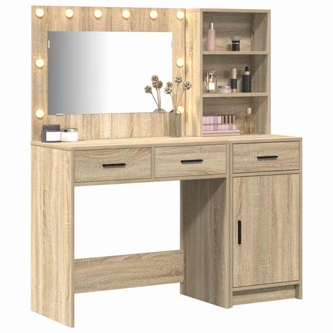 vidaXL Dressing Table 2 pcs Brown 78.5 x 41 x 135 cm Engineered wood