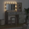 vidaXL Dressing Table 2 pcs Grey 78.5 x 41 x 135 cm Engineered wood