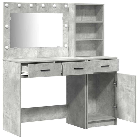 vidaXL Dressing Table 2 pcs Grey 78.5 x 41 x 135 cm Engineered wood