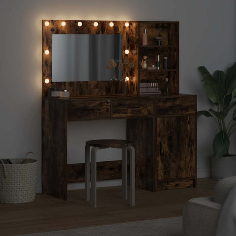 vidaXL Dressing Table 2 pcs Brown 78.5 x 41 x 135 cm Engineered wood