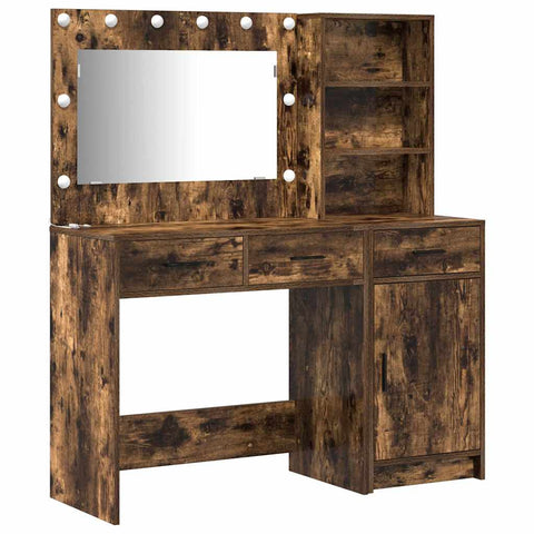 vidaXL Dressing Table 2 pcs Brown 78.5 x 41 x 135 cm Engineered wood
