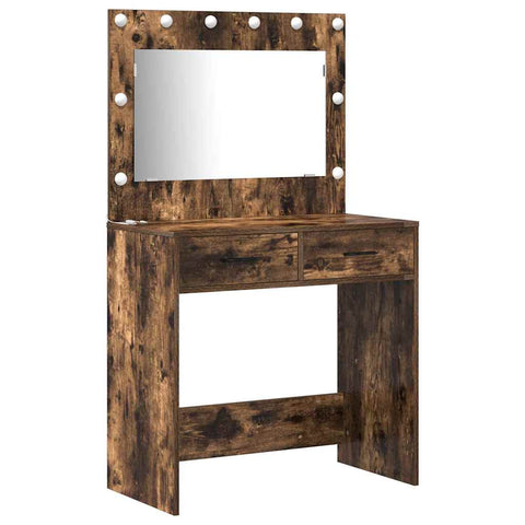 vidaXL Dressing Table 2 pcs Brown 78.5 x 41 x 135 cm Engineered wood