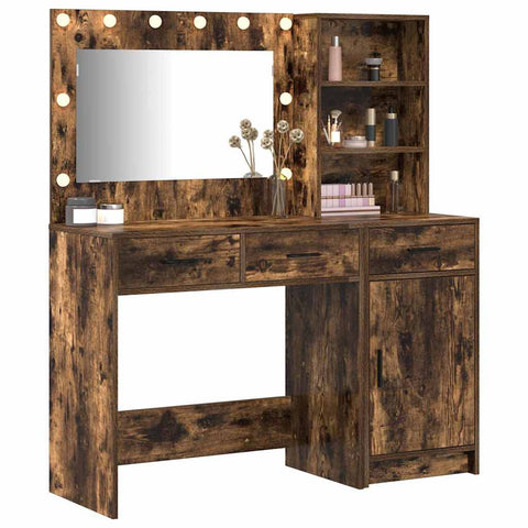 vidaXL Dressing Table 2 pcs Brown 78.5 x 41 x 135 cm Engineered wood