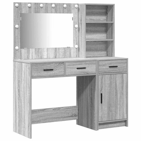 vidaXL Dressing Table 2 pcs Grey 78.5 x 41 x 135 cm Engineered wood