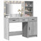 vidaXL Dressing Table 2 pcs Grey 78.5 x 41 x 135 cm Engineered wood