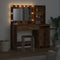 vidaXL Dressing Table 2 pcs Brown 78.5 x 41 x 135 cm Engineered wood