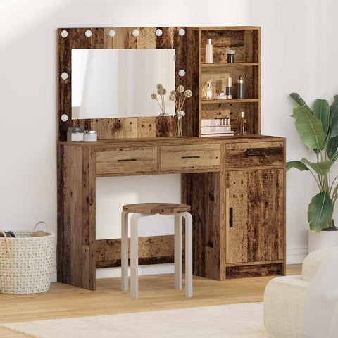 vidaXL Dressing Table 2 pcs Brown 78.5 x 41 x 135 cm Engineered wood
