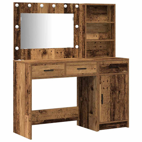 vidaXL Dressing Table 2 pcs Brown 78.5 x 41 x 135 cm Engineered wood