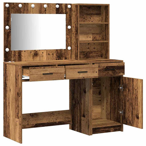 vidaXL Dressing Table 2 pcs Brown 78.5 x 41 x 135 cm Engineered wood
