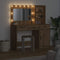 vidaXL Dressing Table 2 pcs Brown 78.5 x 41 x 135 cm Engineered wood