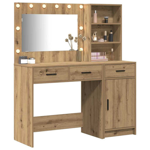 vidaXL Dressing Table 2 pcs Brown 78.5 x 41 x 135 cm Engineered wood