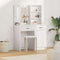 vidaXL Dressing Table Set 2 pcs White 50 x 41 x 135 cm Engineered wood