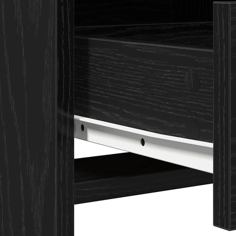 vidaXL Dressing Table Set with Drawer 2 pcs Black oak 50 x 41 x 135 cm