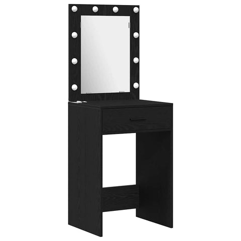 vidaXL Dressing Table Set with Drawer 2 pcs Black oak 50 x 41 x 135 cm