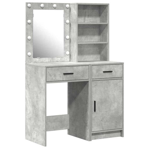 vidaXL Dressing Table Set 2 pcs Concrete Grey 50 x 41 x 135 cm