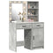 vidaXL Dressing Table Set 2 pcs Concrete Grey 50 x 41 x 135 cm