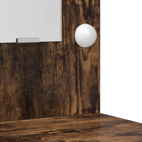 vidaXL Dressing Table Set with Shelf 2 pcs Smoked Oak 50 x 41 x 135 cm